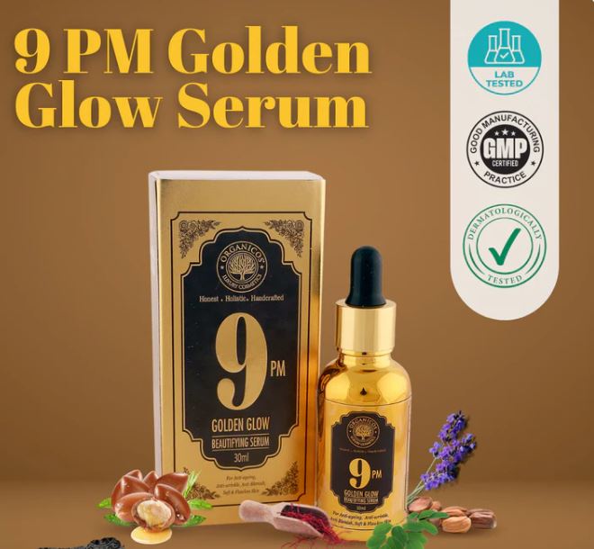 9 PM Golden Glow Serum - Fight Wrinkles & Dark Spots